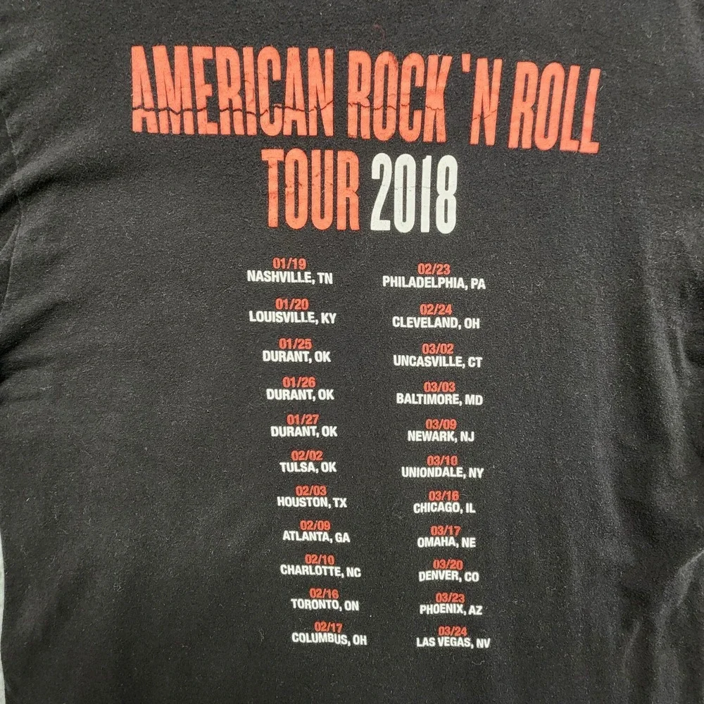 Kid Rock American Rock 'N Roll Tour 2018 Shirt sz XL (Fits as Large) Black READ‎